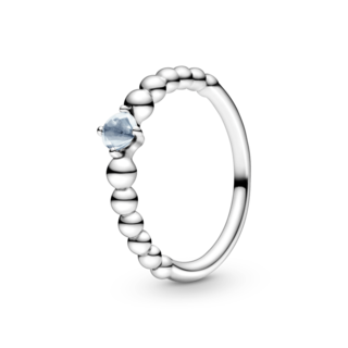 Foto 1 | Foto 1 | Anillo De Abalorios Azul Agua Pandora Signature Original 198598c01 Joyería De Lujo Para Mujer Ideal Para Regalo Elegante