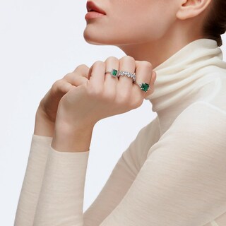 Foto 5 | Foto 5 | Anillo Swarovski Vittore Pear Blanco Baño De Rodio Original 5572826 Joyería De Lujo Para Mujer Ideal Para Regalo Elegante