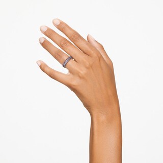 Foto 6 | Foto 6 | Anillo Swarovski Matrix Talla Baguette Gris Baño De Rutenio 5648916 Acabado En Rutenio Moderno Joyería De Lujo Para Mujer Ideal