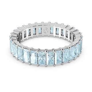 Foto 1 | Foto 1 | Anillo Swarovski Matrix Talla Baguette Azules Baño De Rodio 5661907 Joyería De Lujo Para Mujer Ideal Para Regalo Elegante