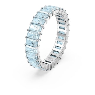 Foto 2 | Foto 2 | Anillo Swarovski Matrix Talla Baguette Azules Baño De Rodio 5661907 Joyería De Lujo Para Mujer Ideal Para Regalo Elegante