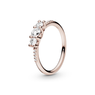 Foto 1 | Foto 1 | Anillo Pandora Con Tres Piedras Transparentes 14k 186242cz Joyería De Lujo Para Mujer Ideal Para Regalo Elegante