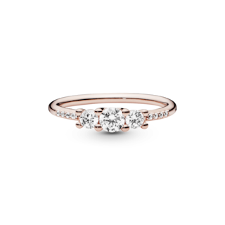 Foto 2 | Foto 2 | Anillo Pandora Con Tres Piedras Transparentes 14k 186242cz Joyería De Lujo Para Mujer Ideal Para Regalo Elegante