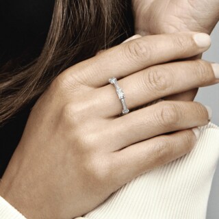Foto 5 | Foto 5 | Anillo Pandora Barras Rectangulares En Pavé Reluciente 192397c01 Joyería De Lujo Para Mujer Ideal Para Regalo Elegante
