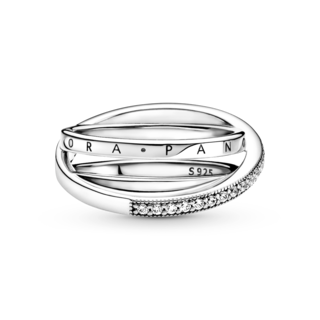 Foto 2 | Foto 2 | Anillo Pandora De Banda Triple Cruzado Con Pavé Original 199057c01 Joyería De Lujo Para Mujer Ideal Para Regalo Elegante