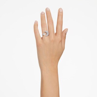 Foto 4 | Foto 4 | Anillo Swarovski Abierto Luna Luna Blanco Baño De Rodio 5677138 Diseño Abierto Versátil Joyería De Lujo Mujer Ideal