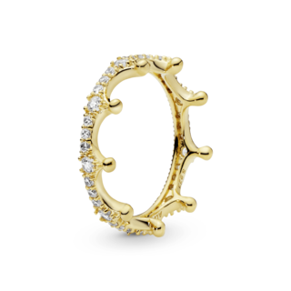 Foto 1 | Foto 1 | Anillo Pandora Corona Deslumbrante Transparente 14k 168654c01 Baño De Oro 14k Joyería De Lujo Para Mujer Ideal Para Regalo