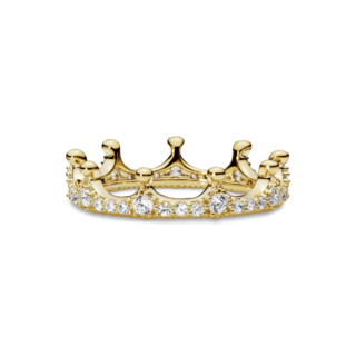 Foto 2 | Foto 2 | Anillo Pandora Corona Deslumbrante Transparente 14k 168654c01 Baño De Oro 14k Joyería De Lujo Para Mujer Ideal Para Regalo