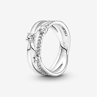 Foto 2 | Foto 2 | Anillo Pandora Banda Triple Resplandeciente Original 199400c01 Joyería De Lujo Para Mujer Ideal Para Regalo Elegante