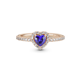 Foto 2 | Foto 2 | Anillo Pandora De Corazón Elevado Azul Brillante 14k 188421c01 Joyería De Lujo Para Mujer Ideal Para Regalo Elegante