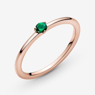 Foto 1 | Foto 1 | Anillo Pandora Solitario Verde Recubrimiento En Oro Rosa 14k 189259c05 Baño De Oro Rosa 14k Joyería De Lujo Para Mujer Ideal
