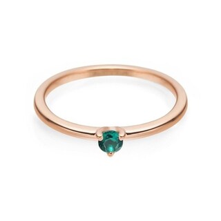 Foto 3 | Foto 3 | Anillo Pandora Solitario Verde Recubrimiento En Oro Rosa 14k 189259c05 Baño De Oro Rosa 14k Joyería De Lujo Para Mujer Ideal