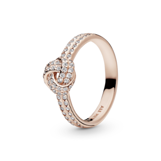 Foto 1 | Foto 1 | Anillo Pandora Nudo Reluciente Recubrimiento En Oro Rosa 14k 180997cz Baño De Oro Rosa 14k Joyería De Lujo Para Mujer Ideal
