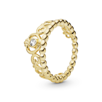 Anillo Pandora Tiara De Princesa Recubrimiento En Oro De 14k 167158cz Baño De Oro 14k Joyería De Lujo Mujer Ideal