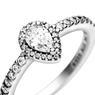 Foto 4 | Foto 4 | Anillo Pandora Clásico Atemporal Con Halo De Gota Original 198860c01 Joyería De Lujo Para Mujer Ideal Para Regalo Elegante