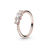 Anillo Pandora Con Tres Piedras Transparentes 14k 186242cz Joyería De Lujo Para Mujer Ideal Para Regalo Elegante