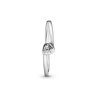 Foto 3 | Foto 3 | Anillo Pandora Solitario Corazón Inclinado Transparente 199267c02 Joyería De Lujo Para Mujer Ideal Para Regalo Elegante