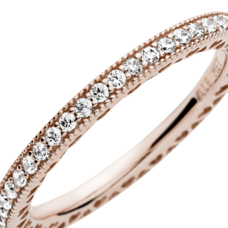 Foto 4 | Foto 4 | Anillo Pandora Corazones De Recubrimiento En Oro Rosa De 14k 180963cz Baño De Oro Rosa 14k Joyería De Lujo Para Mujer Ideal