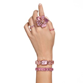 Foto 7 | Foto 7 | Anillo Swarovski Matrix Talla Baguette Rosa Baño Tono Rosa 5648286 Joyería De Lujo Para Mujer Ideal Para Regalo Elegante