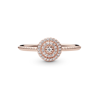 Foto 2 | Foto 2 | Anillo Pandora Brillo Elegante Recubrimiento En Oro Rosa 14k 180986cz Baño De Oro Rosa 14k Joyería De Lujo Para Mujer Ideal