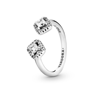 Foto 1 | Foto 1 | Anillo Pandora Abierto Brillo Cuadrado Original Joyería Fina 198506c01 Diseño Abierto Versátil Joyería De Lujo Para Mujer Ideal