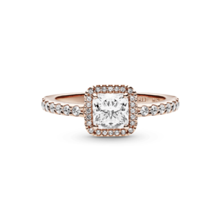 Foto 2 | Foto 2 | Anillo Pandora Cuadrado Con Halo Brillante Recubrimiento 14k 188862c01 Joyería De Lujo Para Mujer Ideal Para Regalo Elegante
