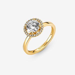 Foto 1 | Foto 1 | Anillo Pandora Halo Redondo Brillante Recubrimiento En 14k 161234c01 Joyería De Lujo Para Mujer Ideal Para Regalo Elegante