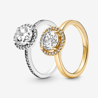 Foto 3 | Foto 3 | Anillo Pandora Halo Redondo Brillante Recubrimiento En 14k 161234c01 Joyería De Lujo Para Mujer Ideal Para Regalo Elegante
