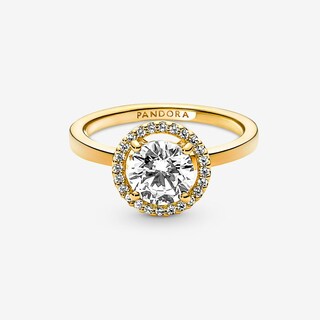 Foto 4 | Foto 4 | Anillo Pandora Halo Redondo Brillante Recubrimiento En 14k 161234c01 Joyería De Lujo Para Mujer Ideal Para Regalo Elegante