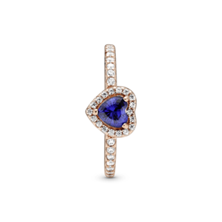 Foto 3 | Foto 3 | Anillo Pandora De Corazón Elevado Azul Brillante 14k 188421c01 Joyería De Lujo Para Mujer Ideal Para Regalo Elegante