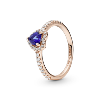 Foto 1 | Foto 1 | Anillo Pandora De Corazón Elevado Azul Brillante 14k 188421c01 Joyería De Lujo Para Mujer Ideal Para Regalo Elegante