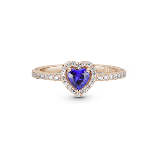 Foto 2 | Foto 2 | Anillo Pandora De Corazón Elevado Azul Brillante 14k 188421c01 Joyería De Lujo Para Mujer Ideal Para Regalo Elegante