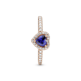 Foto 3 | Foto 3 | Anillo Pandora De Corazón Elevado Azul Brillante 14k 188421c01 Joyería De Lujo Para Mujer Ideal Para Regalo Elegante
