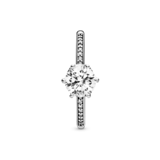 Foto 2 | Foto 2 | Anillo Pandora Corona Deslumbrante Transparente Original 198289cz Baño De Oro 14k Joyería De Lujo Para Mujer Ideal Para Regalo