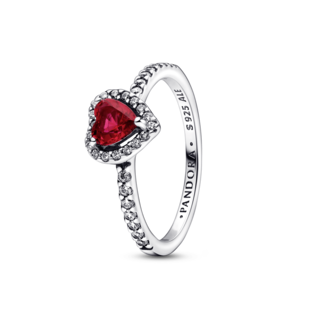 Foto 1 | Foto 1 | Anillo Pandora Corazón Elevado Rojo Original Joyería Fina 198421c02 Joyería De Lujo Para Mujer Ideal Para Regalo Elegante