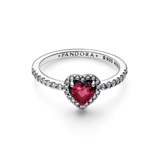 Foto 2 | Foto 2 | Anillo Pandora Corazón Elevado Rojo Original Joyería Fina 198421c02 Joyería De Lujo Para Mujer Ideal Para Regalo Elegante