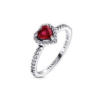 Foto 3 | Foto 3 | Anillo Pandora Corazón Elevado Rojo Original Joyería Fina 198421c02 Joyería De Lujo Para Mujer Ideal Para Regalo Elegante