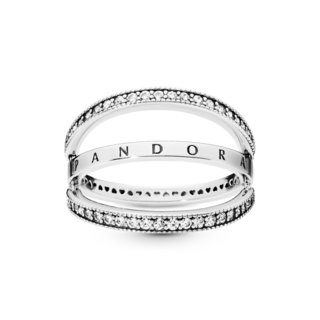 Foto 2 | Foto 2 | Anillo Con Corazones Y Logotipo De Pandora Signature Original 197404cz Joyería De Lujo Para Mujer Ideal Para Regalo Elegante