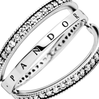 Foto 4 | Foto 4 | Anillo Con Corazones Y Logotipo De Pandora Signature Original 197404cz Joyería De Lujo Para Mujer Ideal Para Regalo Elegante