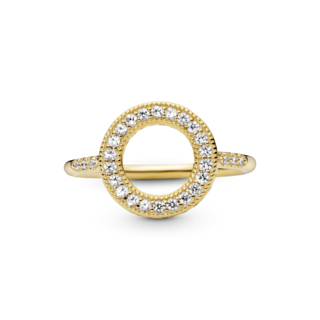 Foto 2 | Foto 2 | Anillo Pandora Halo Brillante Recubrimiento En Oro De 14k 168751c01 Baño De Oro 14k Joyería De Lujo Mujer Ideal