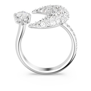 Foto 4 | Foto 4 | Anillo Swarovski Abierto Luna Luna Blanco Baño De Rodio 5666176 Diseño Abierto Versátil Joyería De Lujo Mujer Ideal