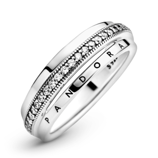 Foto 4 | Foto 4 | Anillo Pandora De Pavé Banda Triple Original Joyería Fina 199040c01 Joyería De Lujo Para Mujer Ideal Para Regalo Elegante