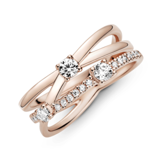 Foto 4 | Foto 4 | Anillo Pandora Banda Triple Resplandeciente 14k 189400c01 Joyería De Lujo Para Mujer Ideal Para Regalo Elegante
