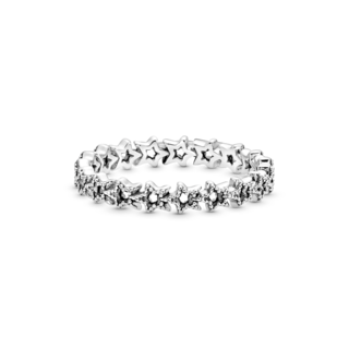 Foto 2 | Foto 2 | Anillo Pandora Banda De Estrellas Asimétricas Original 190029c00 Joyería De Lujo Para Mujer Ideal Para Regalo Elegante