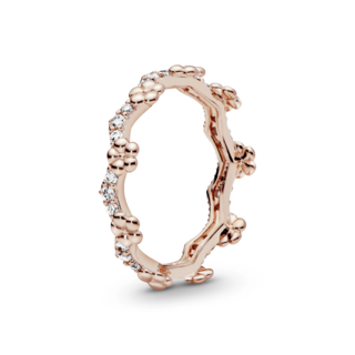 Foto 1 | Foto 1 | Anillo Pandora Corona De Flores Recubrimiento En Oro Rosa 14k 187924cz Baño De Oro Rosa 14k Joyería De Lujo Para Mujer Ideal