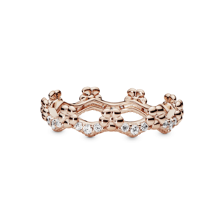 Foto 3 | Foto 3 | Anillo Pandora Corona De Flores Recubrimiento En Oro Rosa 14k 187924cz Baño De Oro Rosa 14k Joyería De Lujo Para Mujer Ideal