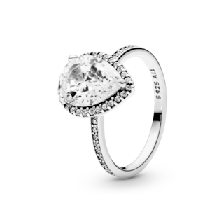 Foto 1 | Foto 1 | Anillo Pandora Con Halo Brillante En Forma De Gota Original 196251cz Joyería De Lujo Para Mujer Ideal Para Regalo Elegante