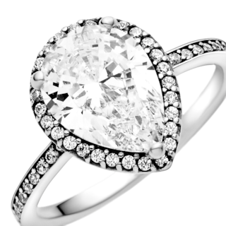 Foto 4 | Foto 4 | Anillo Pandora Con Halo Brillante En Forma De Gota Original 196251cz Joyería De Lujo Para Mujer Ideal Para Regalo Elegante