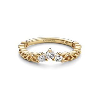 Foto 2 | Foto 2 | Anillo Pandora Tiara Remolino Real Recubrimiento En Oro 14k 162232c01 Baño De Oro 14k Joyería De Lujo Mujer Ideal