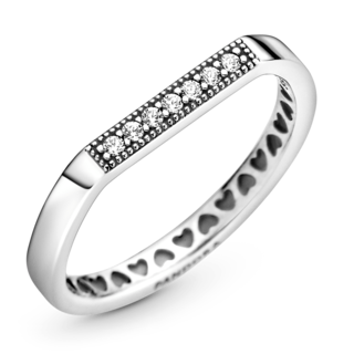 Foto 4 | Foto 4 | Anillo Pandora Apilable Barra Resplandeciente Original 199041c01 Joyería De Lujo Para Mujer Ideal Para Regalo Elegante